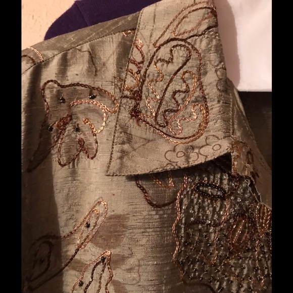 Chico’s Design Silk Blouse Size 3 - Picture 3 of 5